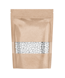 Dar Pencereli Kilitli Kraft Doypack Torba 11x18cm (1000 ADET)