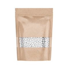 Dar Pencere Kilitli Kraft Doypack Torba 9x14 cm (1000 ADET)