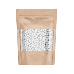 Geniş Pencereli Kilitli Kraft Doypack Torba 16x27cm(1000 ADET)