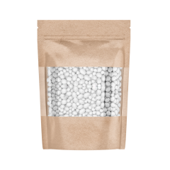 Geniş Pencereli Kilitli Kraft Doypack Torba 16x27cm(1000 ADET)