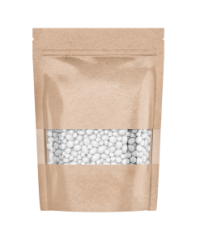 Dar Pencereli Kilitli Kraft Doypack Torba 24x34cm (1000 ADET)