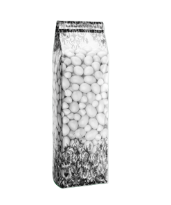 Gümüş Yaldız Çiçekli Yan Körüklü Torba 6x18cm (1000 ADET)