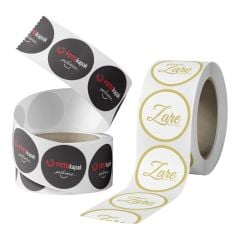 Logo Baskılı Pelur Kağıt(1000 adet) + Kuşe Etiket(1000 adet)