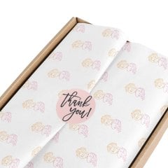 Logo Baskılı Pelur Kağıt(1000 adet) + Kuşe Etiket(1000 adet)